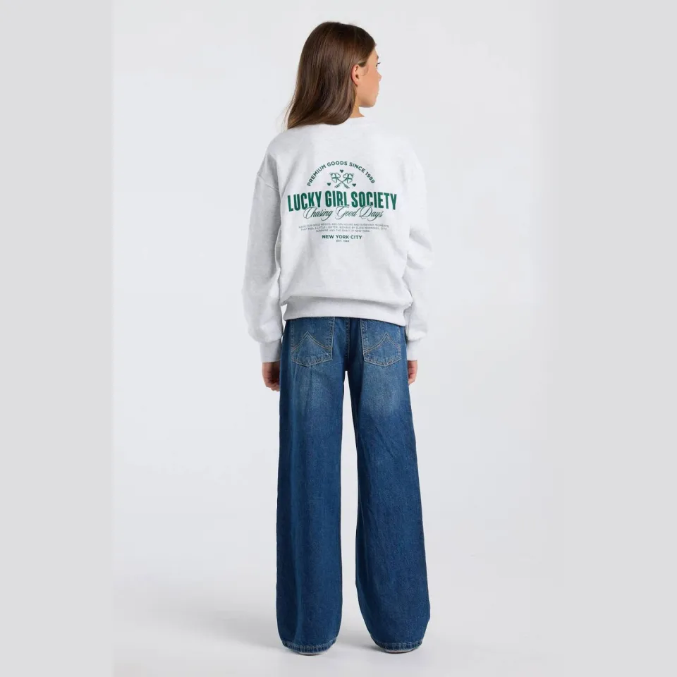 America Today sweater met backprint - light grey, foto 5