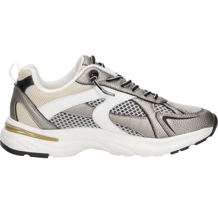 Mexx Tressie lage sneaker beige Goudkleur
