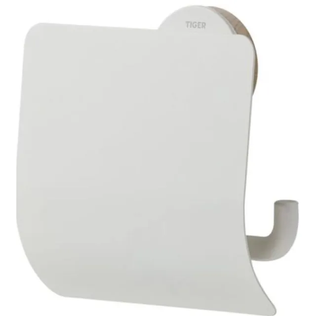 Tiger Urban toiletrolhouder met klep mat wit