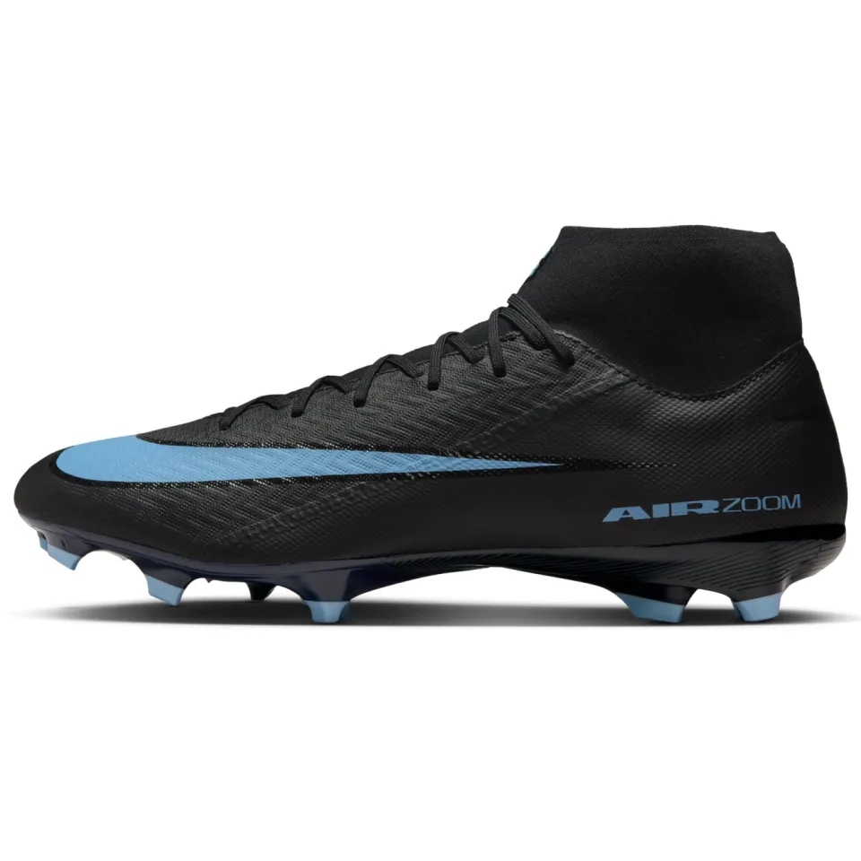 Nike Zoom Mercurial Superfly 10 Academy Gras / Kunstgras Voetbalschoenen (MG) Zwart Lichtblauw, foto 2