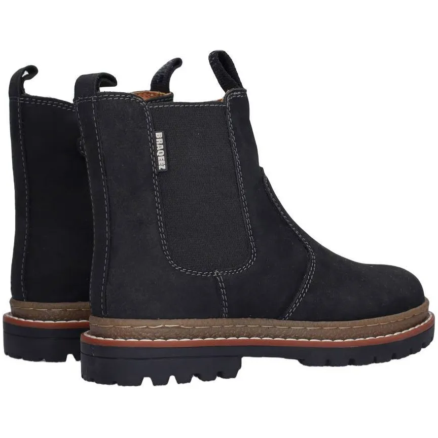 Braqeez suèdelook enkelboots - zwart, foto 5