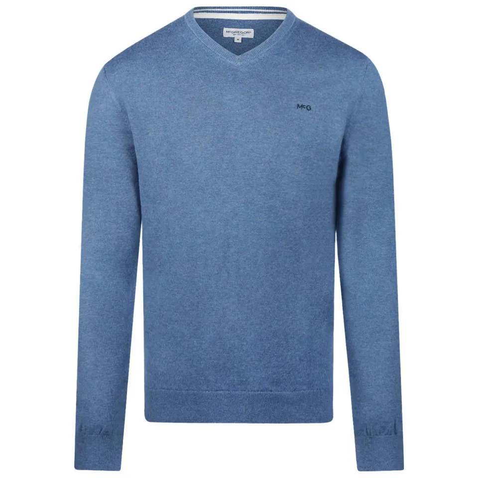 McGregor regular fit gebreide trui met kasjmier- lichtblauw vintage blue, foto 2