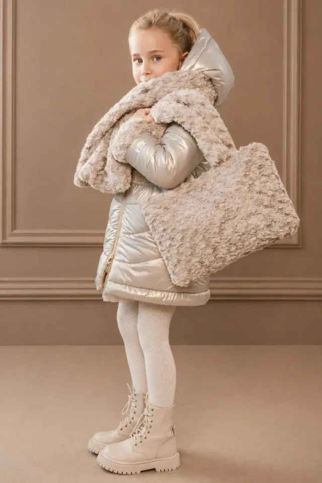 Le Chic Rianna sjaal lichtbruin