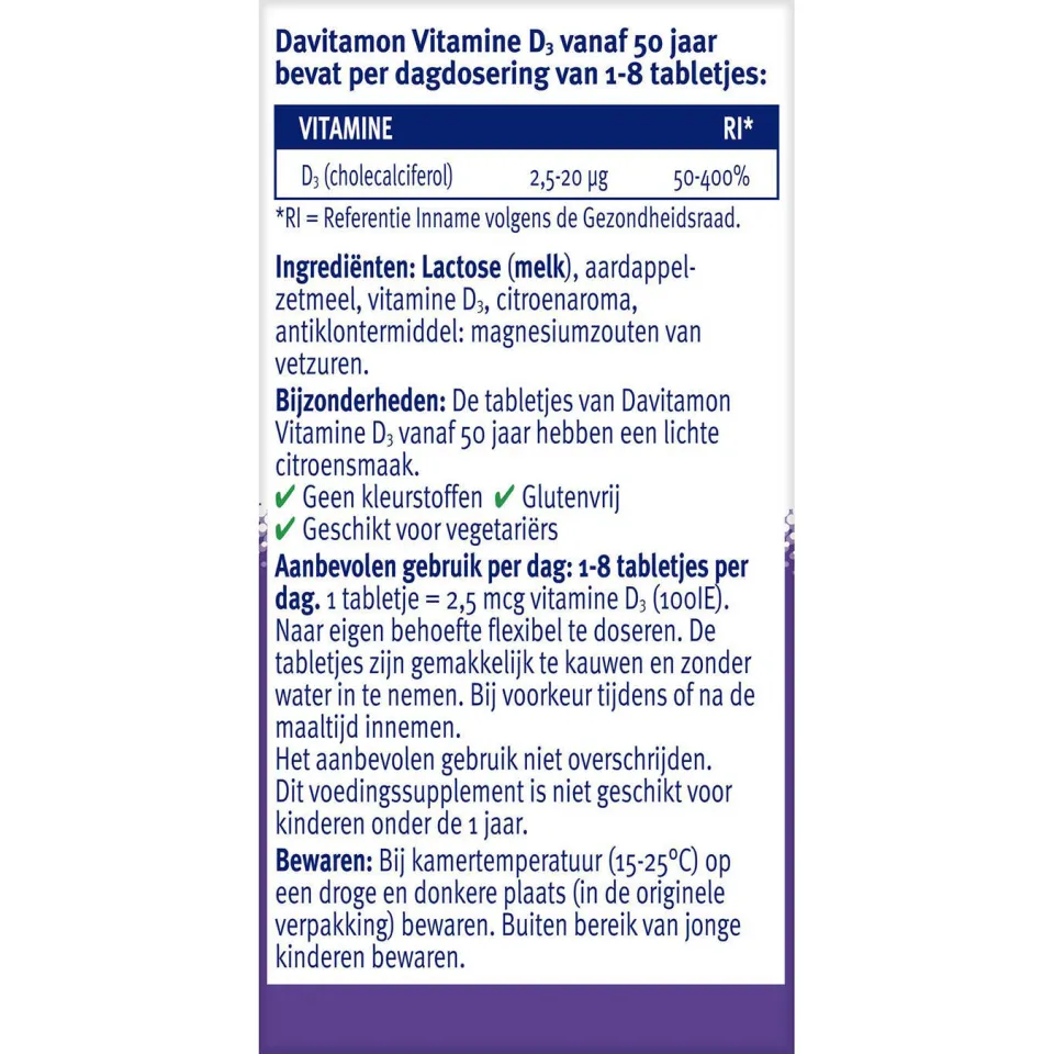 Davitamon Vitamine D3 50+ tabletten, foto 7