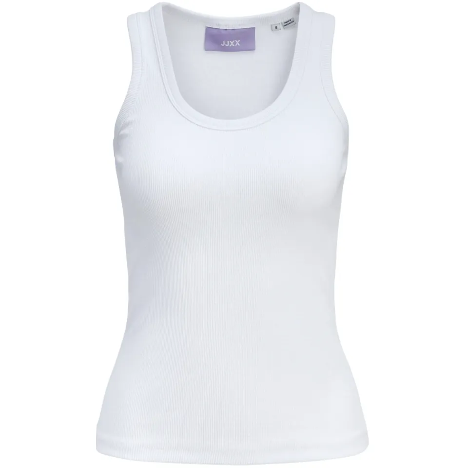 JJXX GIRL tanktop ribgebreid wit, foto 3