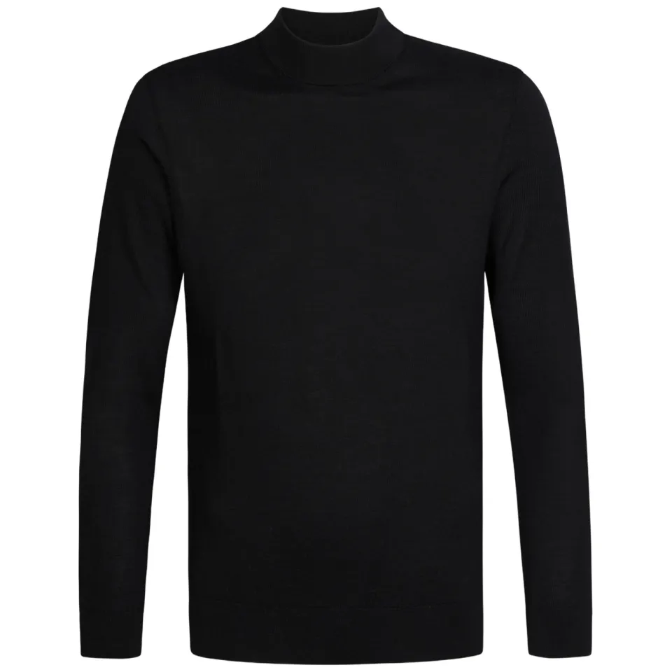 Profuomo wollen regular fit gebreide trui - zwart, foto 3