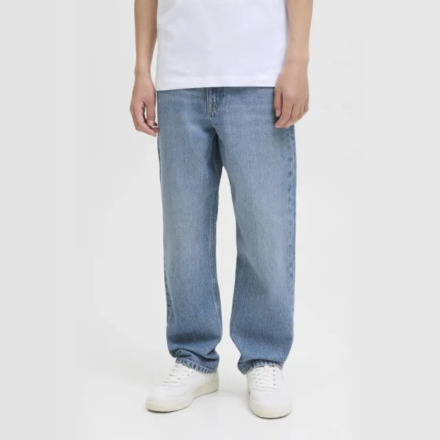 Jack & Jones JUNIOR relaxed high waist loose fit jeans medium blue denim Blue denim 192