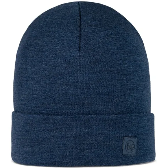 Buff Heavyweight Merino Wool Hat - Muts maat One Size, blauw