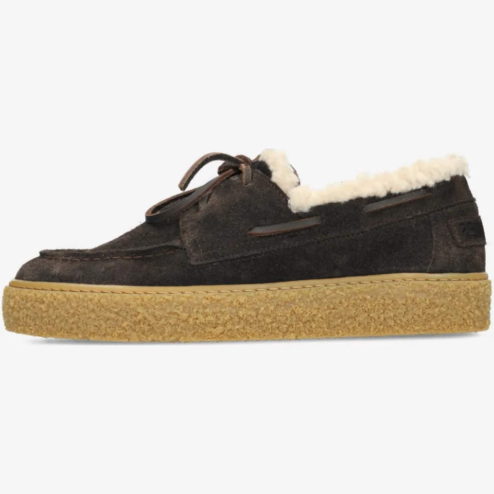 Shabbies Amsterdam Chewy Moccasin veterschoen donkerbruin bruin, foto 3