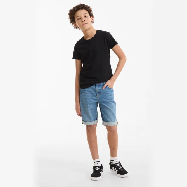 Anytime denim short blauw