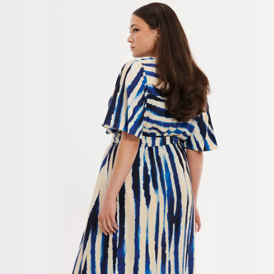 Yoek RIPPLES maxi-jurk blauw, foto 6