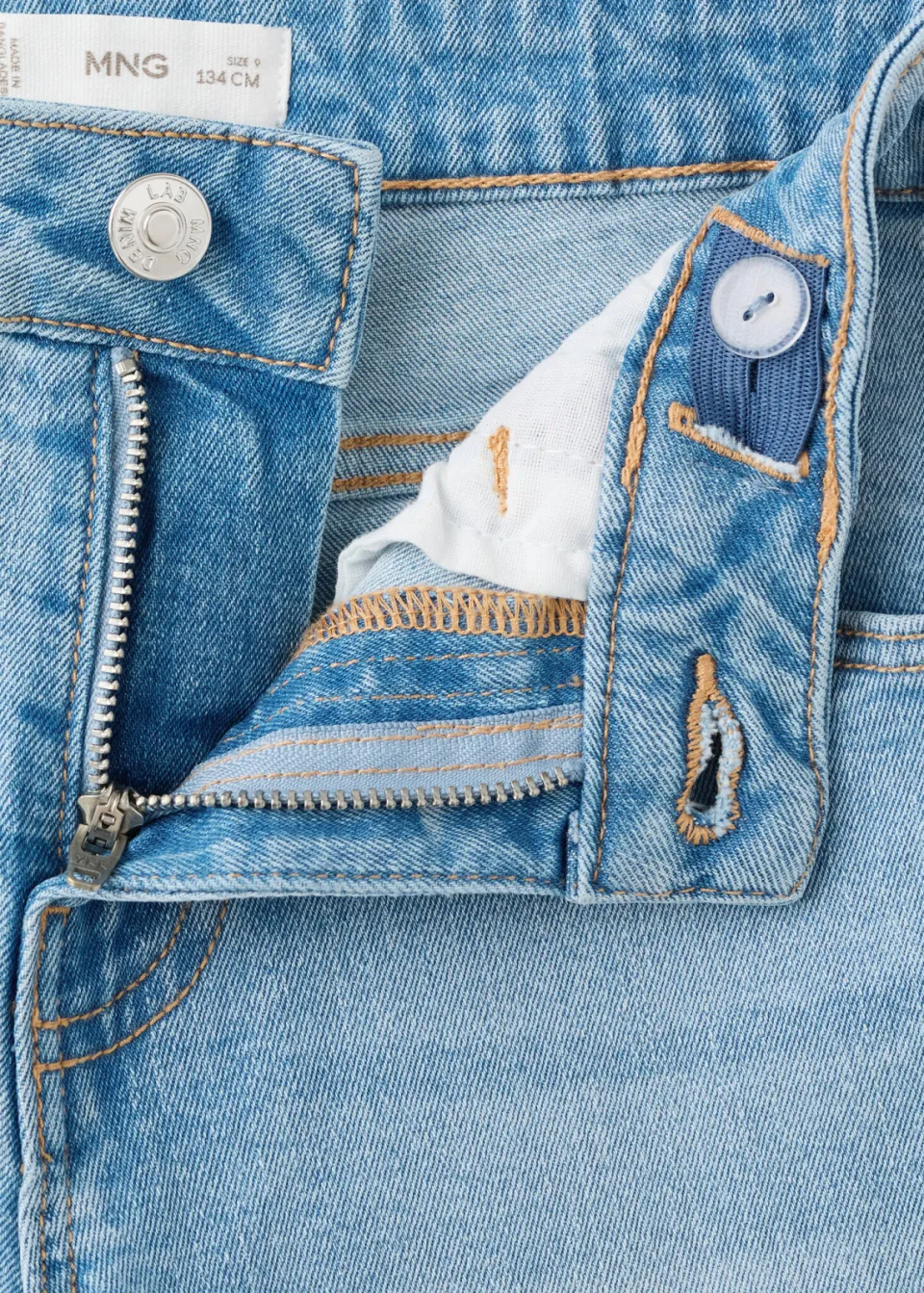 Mango Kids denim short lichtblauw denim, foto 5