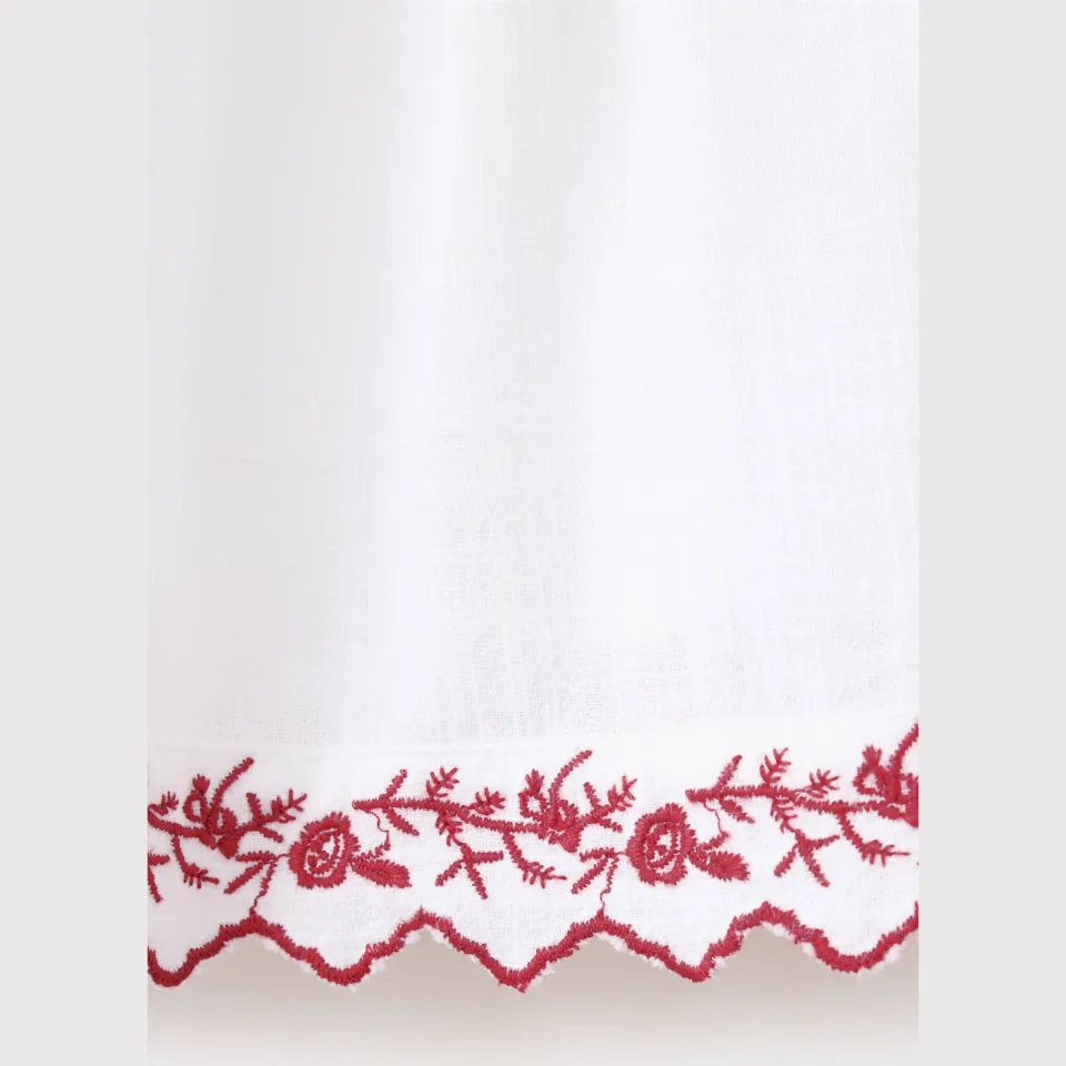 Mango Kids A-lijn blousetop met ruches wit/rood, foto 5