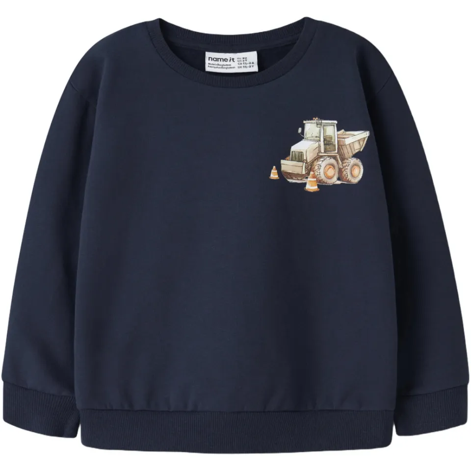 NAME IT MINI sweater met print - donkerblauw Trui Printopdruk