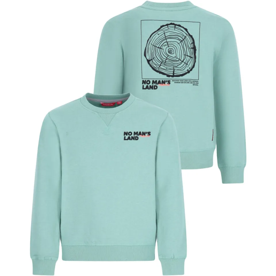TYGO & vito sweater met backprint - blauw, foto 3