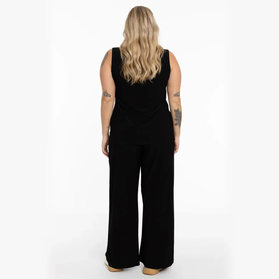 Yoek extra wijde broek zwart, foto 3