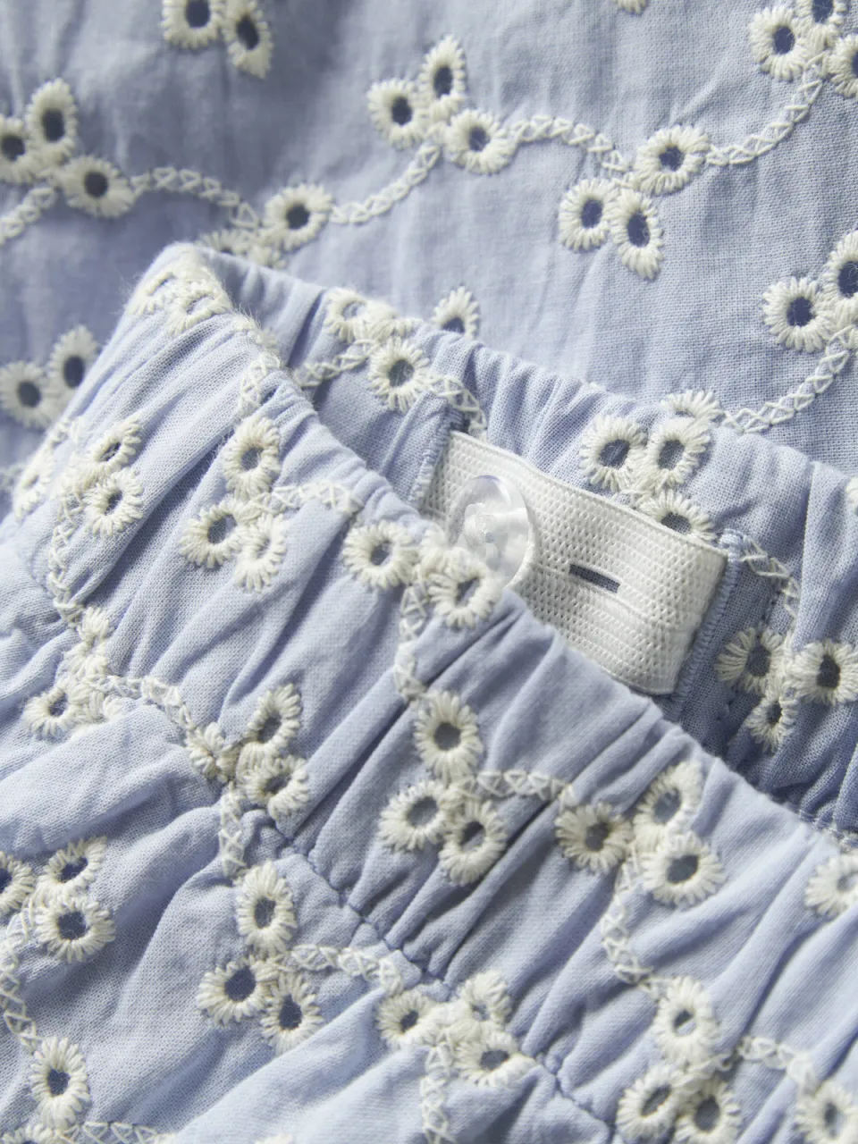 Lil' Atelier MINI straight broek blauw broderie, foto 7