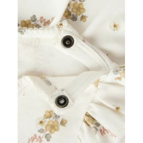 Lil' Atelier gebloemde babyjurk met romper ecru, foto 3