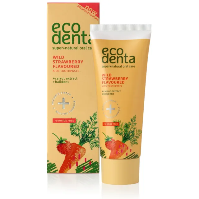 Ecodenta Tandpasta Kids Wilde Aardbei met Wortel & Kalident 75 ml