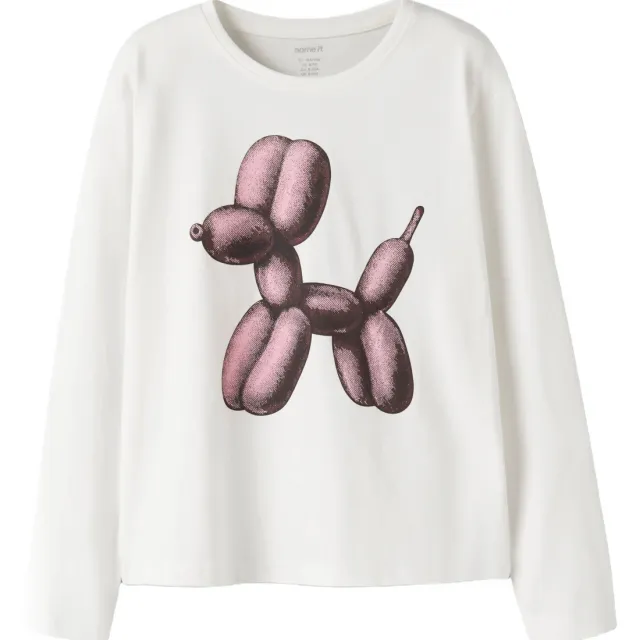 NAME IT longsleeve met print wit Wit balloon