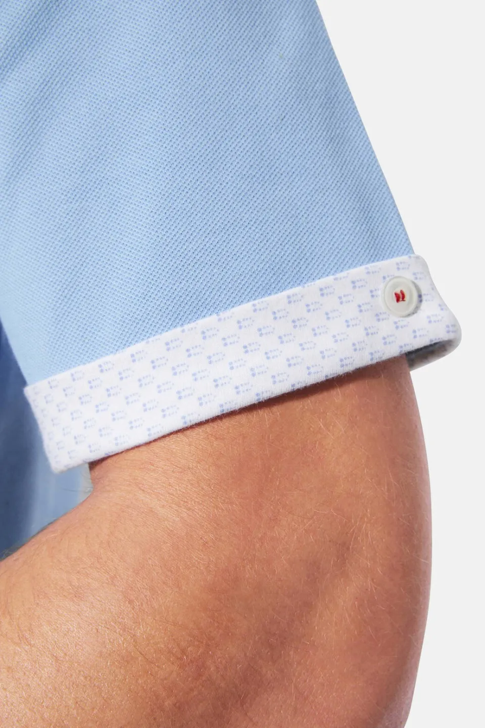 Babista regular fit polo Plus Size - lichtblauw, foto 3