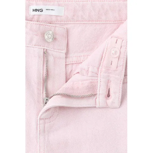 Mango Kids wide leg jeans - lichtroze, foto 4