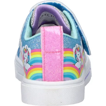 Skechers sneakers met lichtjes blauw/roze, foto 4