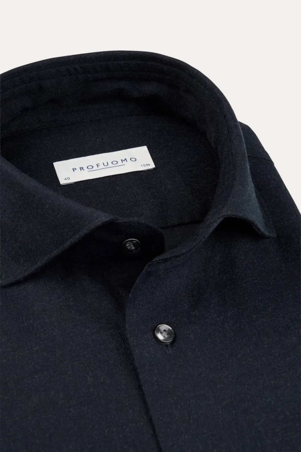 Profuomo slim fit twill overhemd - donkerblauw, foto 3