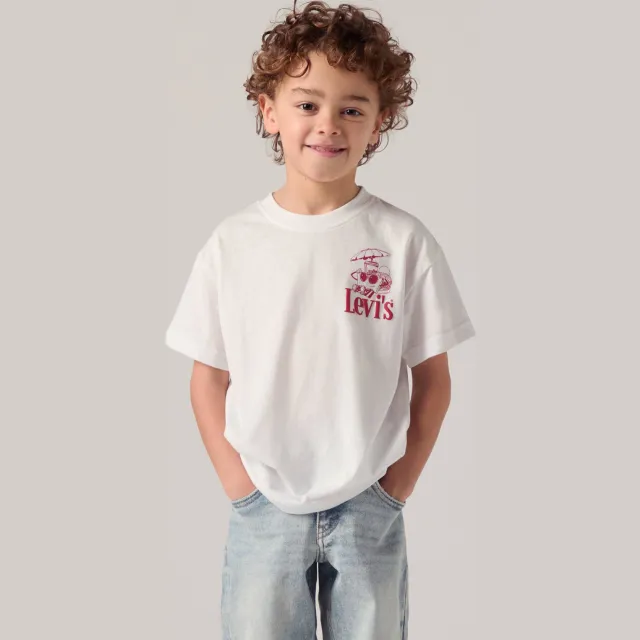 Levi's T-shirt met backprint wit