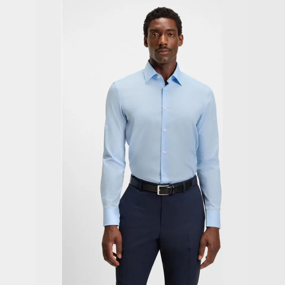 Boss slim fit overhemd H-HANK light/pastel blue, foto 2