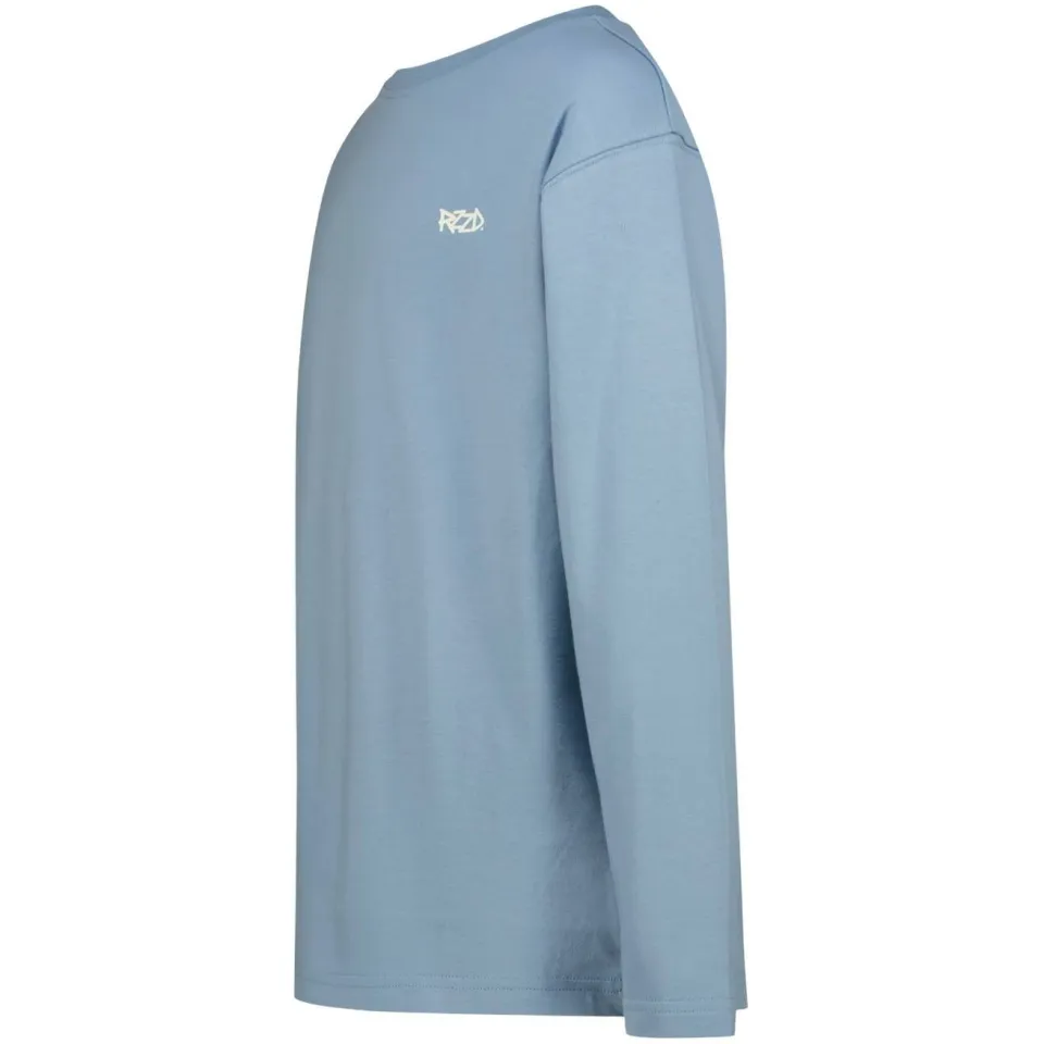 Raizzed oversized longsleeve met backprint lichtblauw, foto 3