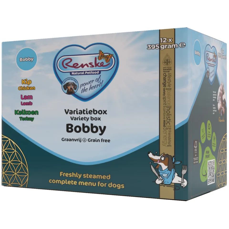 Renske Variatiebox Bobby graanvrij natvoer hond 12 x 395 g, foto 3
