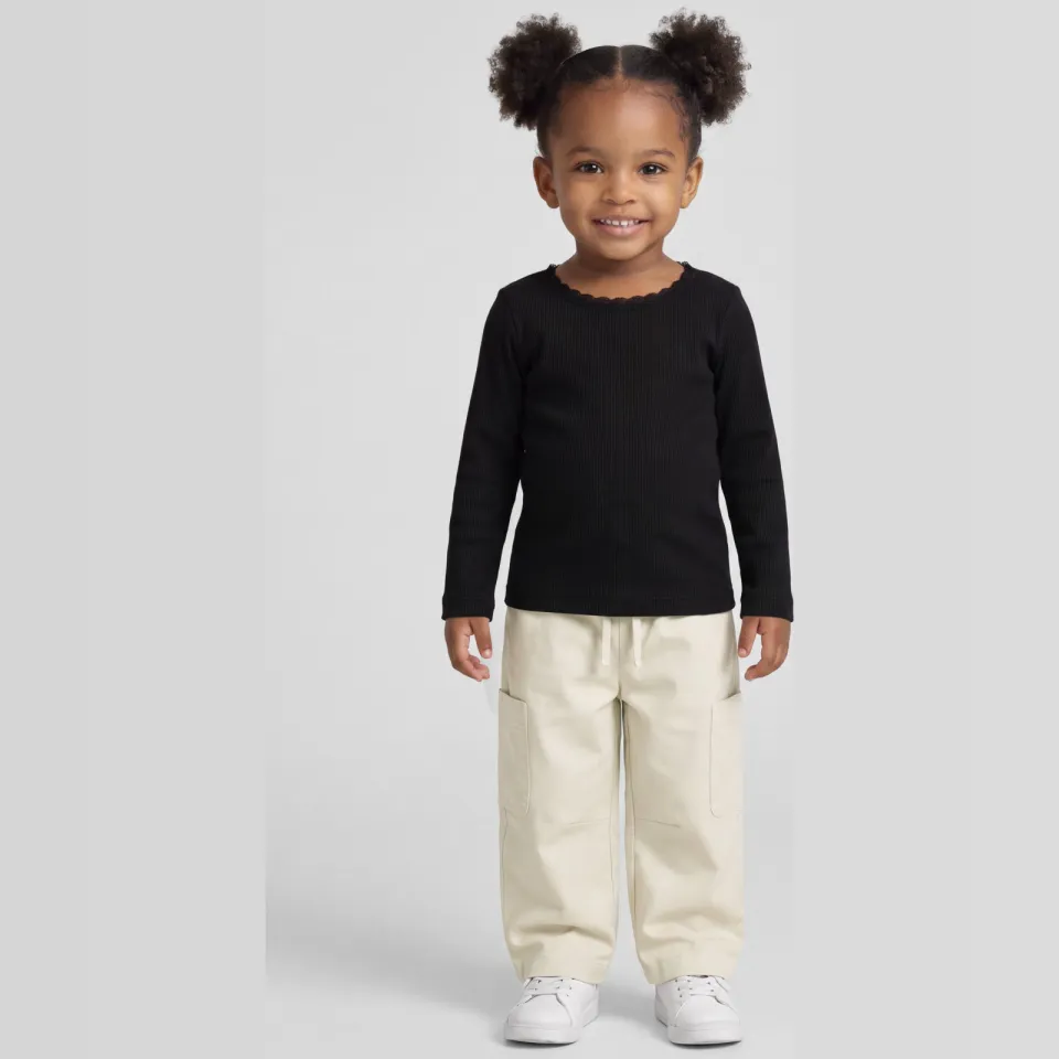 NAME IT MINI ribgebreide longsleeve zwart