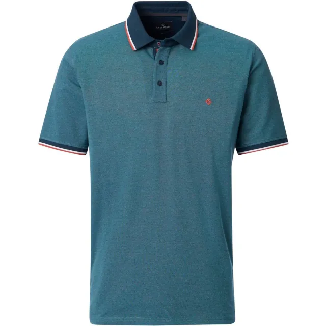 Casa Moda T-shirt Casamoda Polo Piqué Contrast Petrol groen