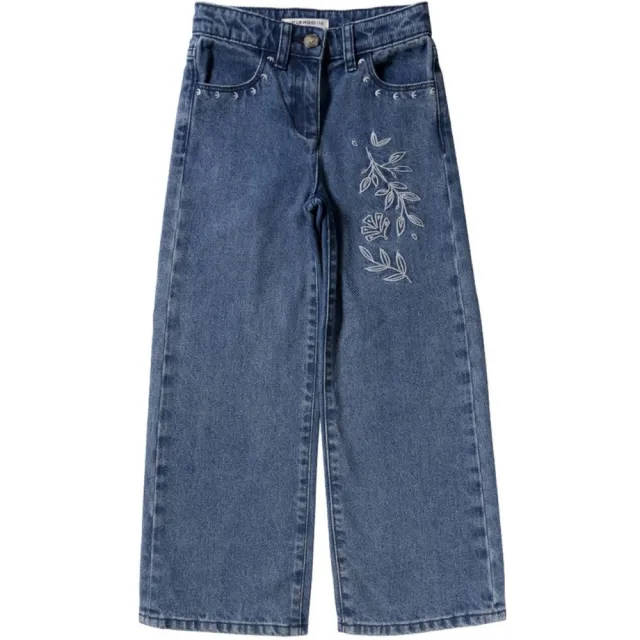 Your Wishes wide leg medium blue denim, foto 2