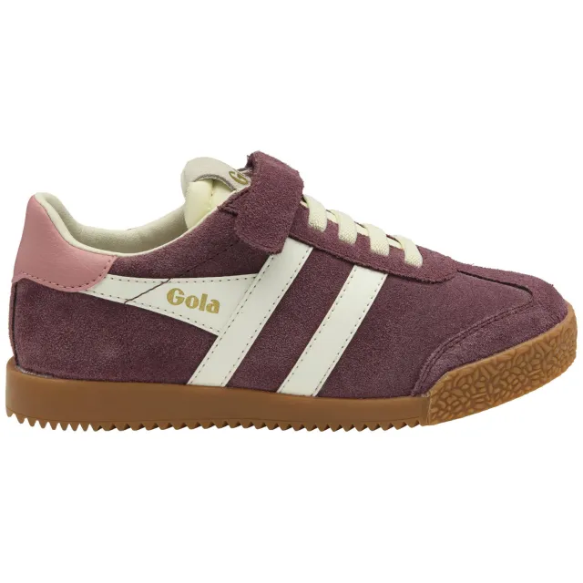 Gola Elan leren sneakers - aubergine/wit/roze