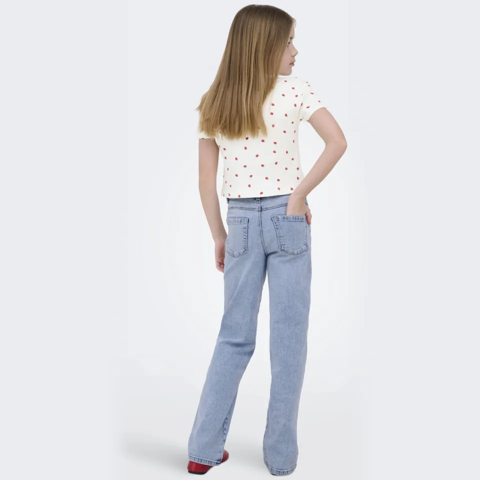KIDS ONLY GIRL wide leg jeans KOGBLAIR light blue denim, foto 4