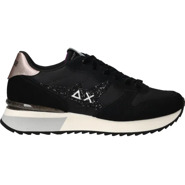 Sun68 Stargirl Glitter Logo sneakers zwart