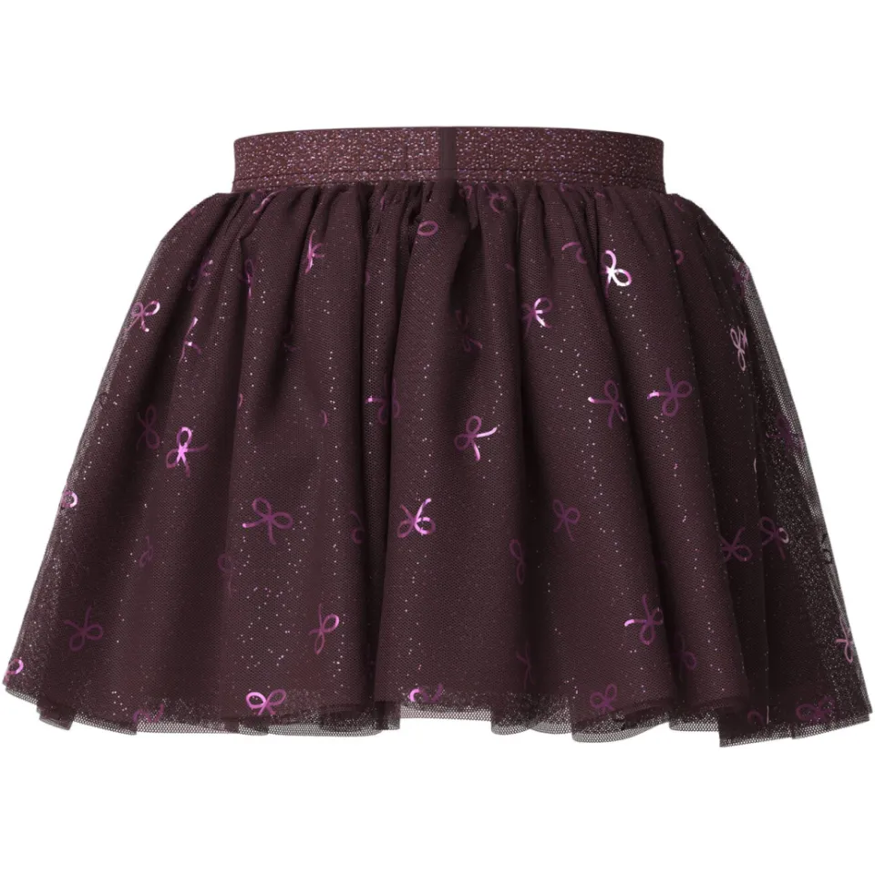 NAME IT MINI korte tule rok met print - wijnrood, foto 4