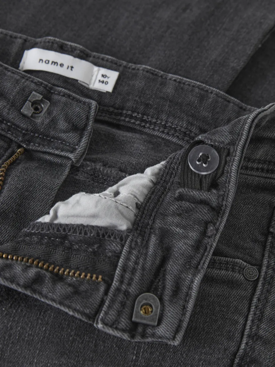 NAME IT KIDS bootcut fit jeans NKFPOLLY dark grey denim, foto 6