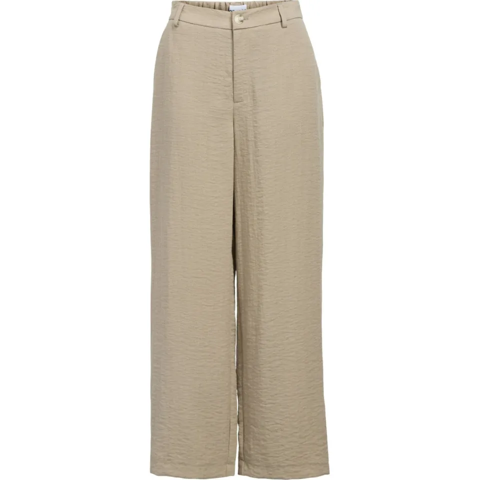 Object wide leg regular waist casual broek taupe, foto 2