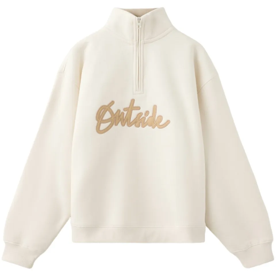 Mango Kids sweater met borduursels en tekst - ecru, foto 2