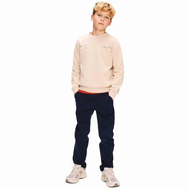 Retour Jeans sweater met backprint - beige