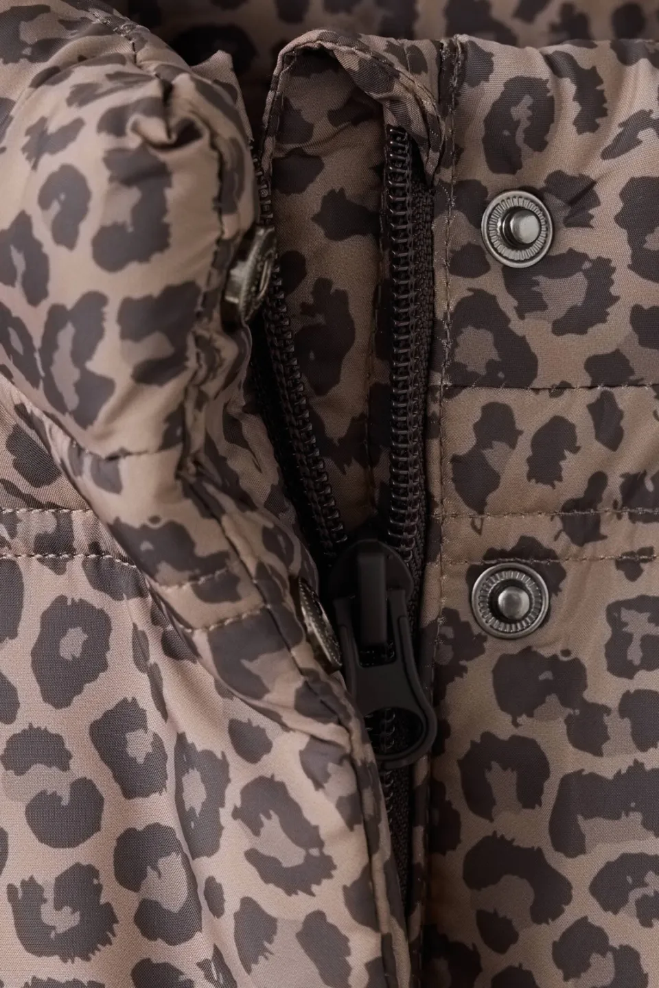 Mango Kids winteranorak met panterprint bruin, foto 6