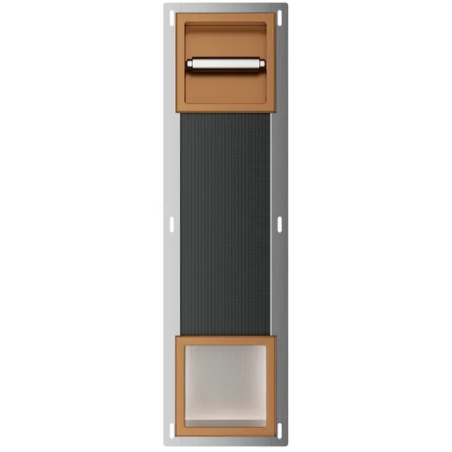 Wiesbaden Rocko inbouw toiletrolhouder met reserverolhouder brons
