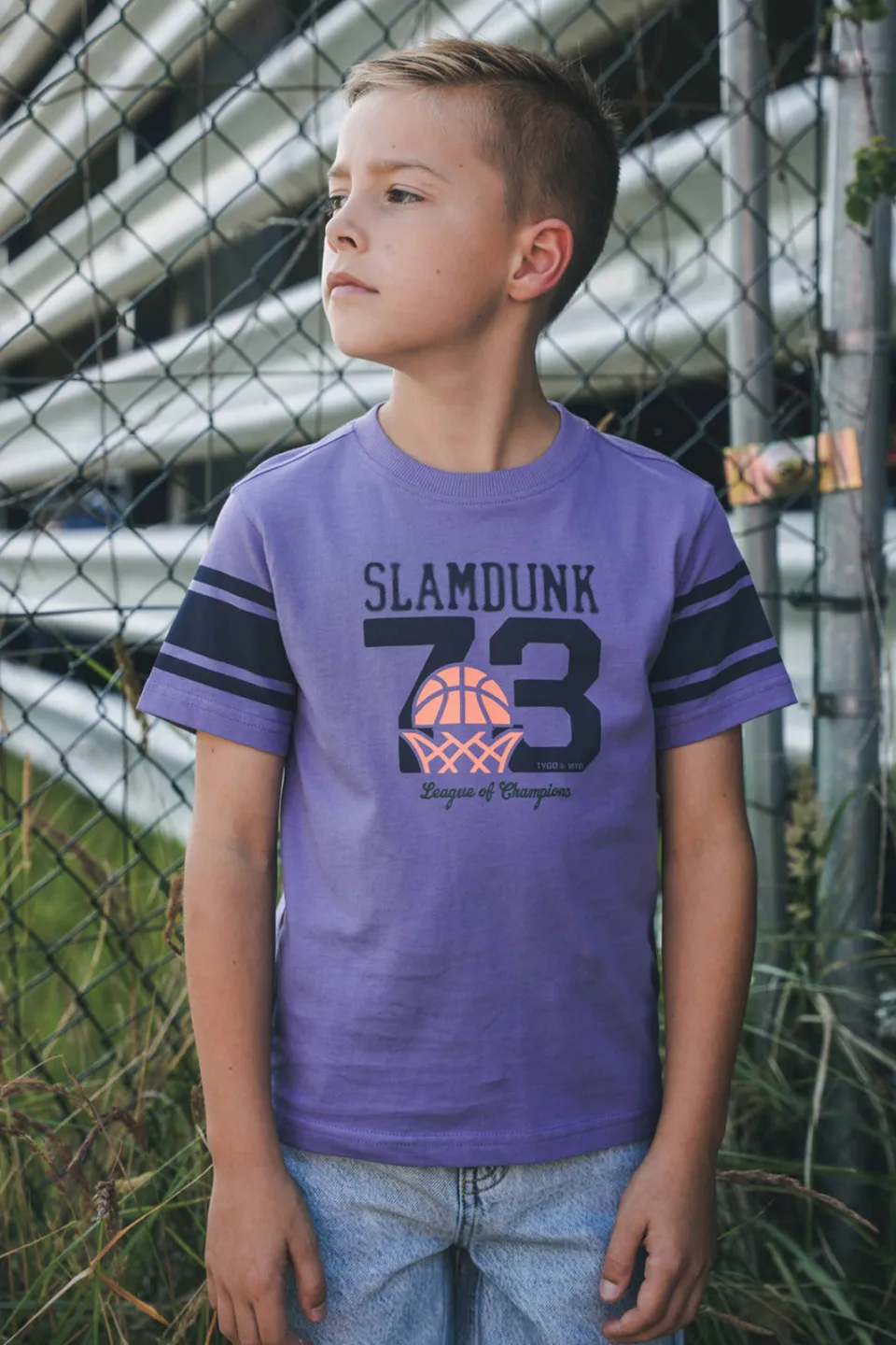 TYGO & vito jersey T-shirt paars