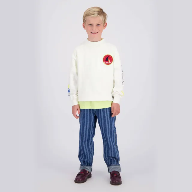 Vingino sweater met backprint - wit