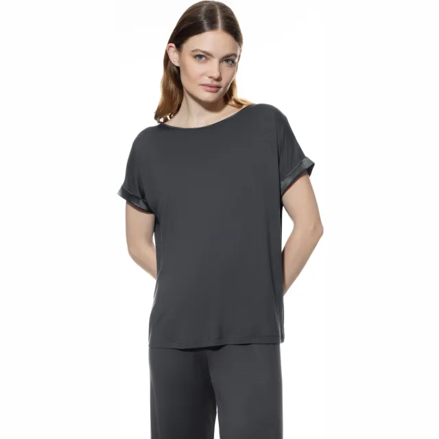 Mey T-shirt met boothals grijs