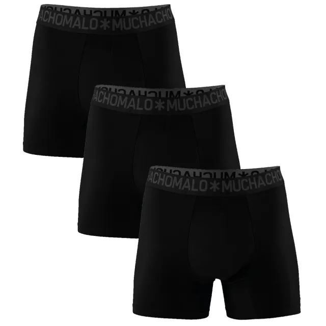 Muchachomalo Heren 3-pack Boxershorts Licht Katoen Zwart