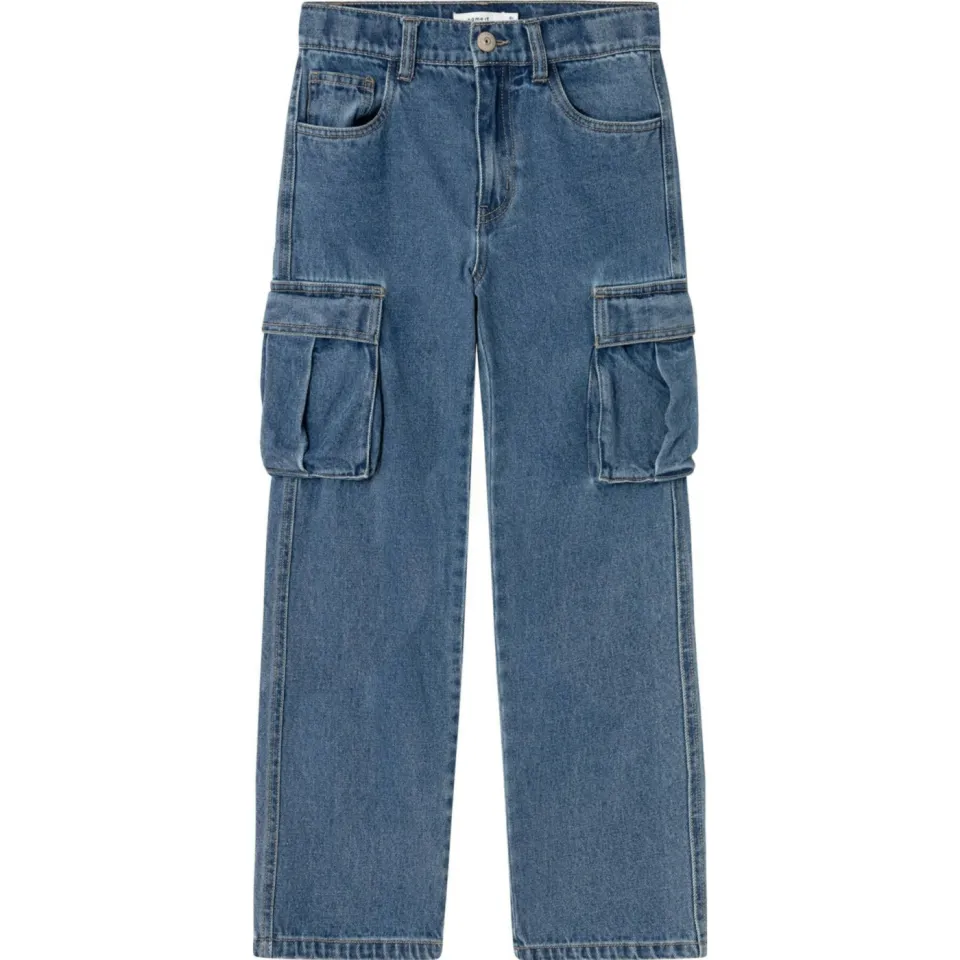 NAME IT KIDS straight fit jeans NKMRYAN medium blue denim, foto 2